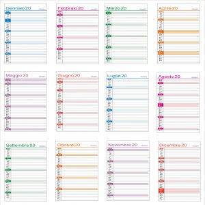 Calendario 2020 famiglia casa lavoro ufficio appuntamenti