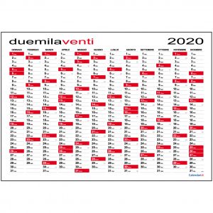 calendario 2020 planner maxi planning muro calendari.it