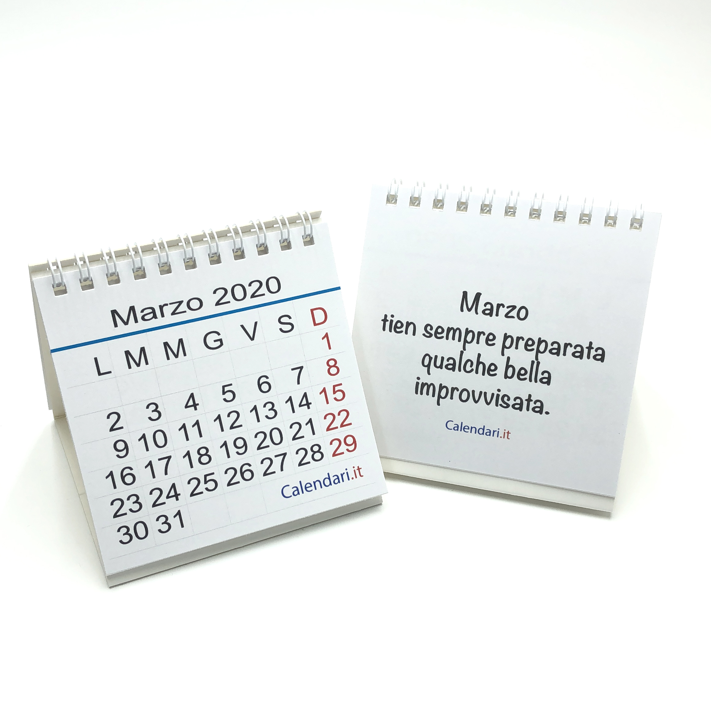 Calendario 2020 Tavolo Mini Con Aforismi 10x10x10 Cm