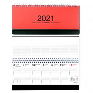 agenda 2021 settimanale da tavolo orizzontale ufficio appunti scrivania tavolo lavoro calendario 2021 rosso