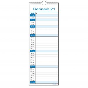 calendario 2021 famiglia family stretto slim 12 mesi muro 1 colonna 1 persona