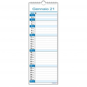 calendario 2021 famiglia family stretto slim 12 mesi muro 1 colonna 1 persona