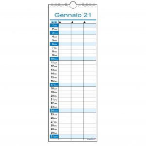 calendario 2021 famiglia family stretto slim 12 mesi muro 3 colonne 3 persone