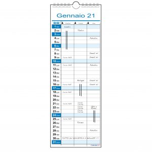 calendario 2021 famiglia family stretto slim 12 mesi muro 3 colonne 3 persone es