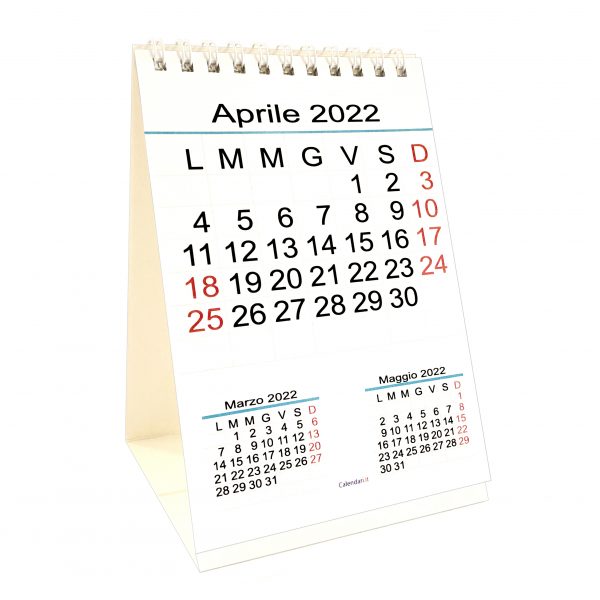 calendario 2022 da tavolo numeri grandi