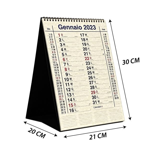 calendario 2023 deluxe tavolo pregiato santi e lune a4 grande