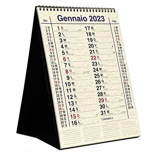 calendario 2023 deluxe tavolo pregiato santi e lune a4 grande