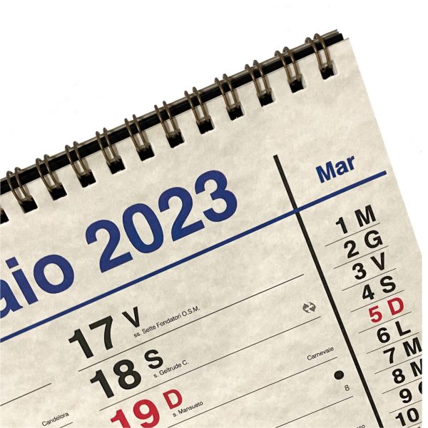calendario 2023 deluxe tavolo pregiato santi e lune a4 grande