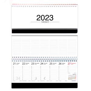 agenda 2023 settimanale planner planning tavolo ufficio lavoro ore santi settimane lune calendari it bianca