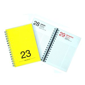 agenda giornaliera 2023 365 giorni gialla calendari it