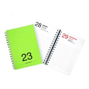 agenda giornaliera 2023 365 giorni verde chiaro calendari it