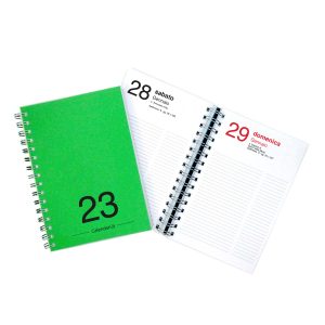agenda giornaliera 2023 365 giorni verde scuro calendari it