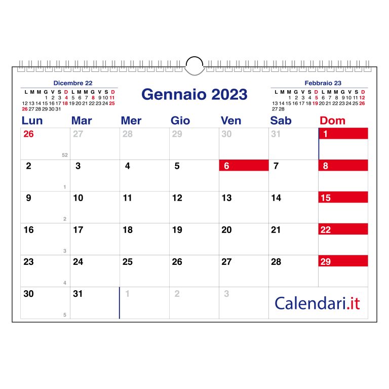 Calendario 2023 Tavolo A Caselle 20x15 Cm Calendariit Calendari