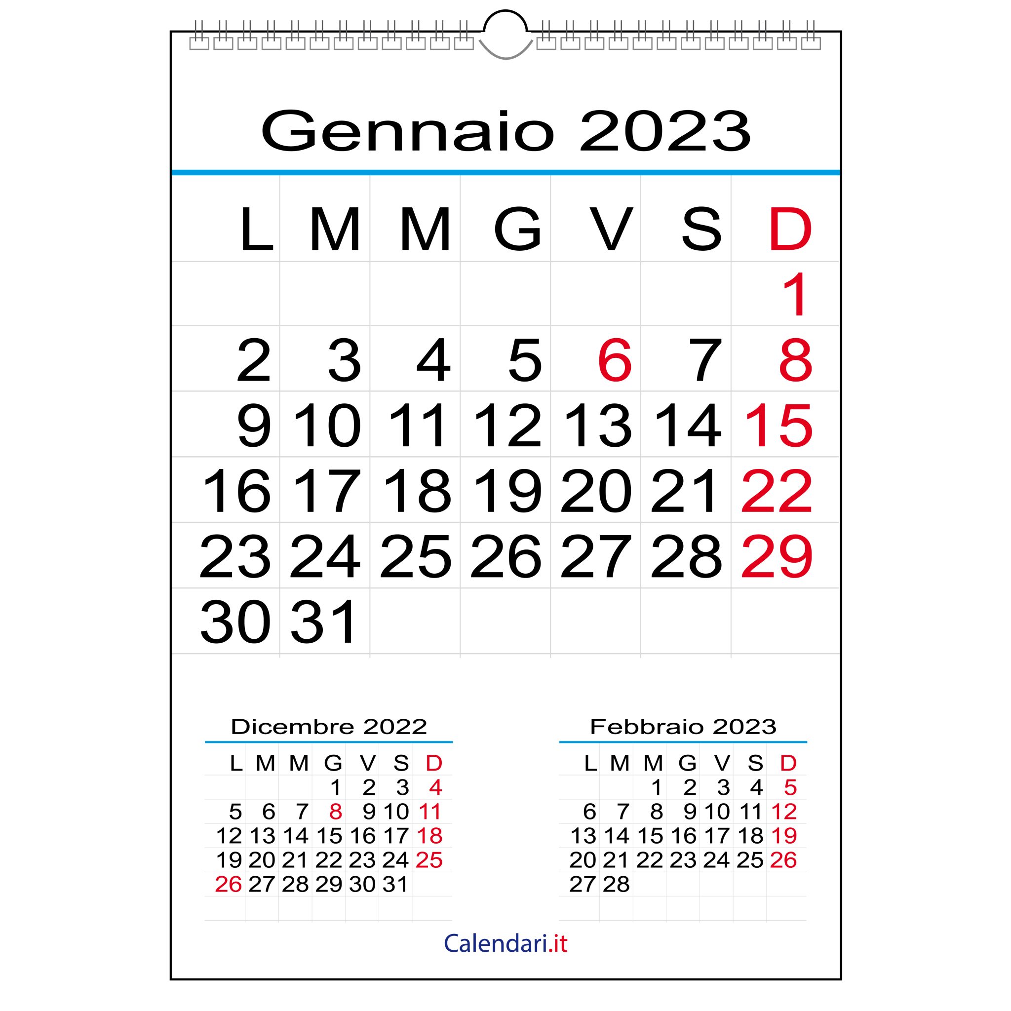 Calendario 2024 da muro stretto slim sottile righe per appunti, santi