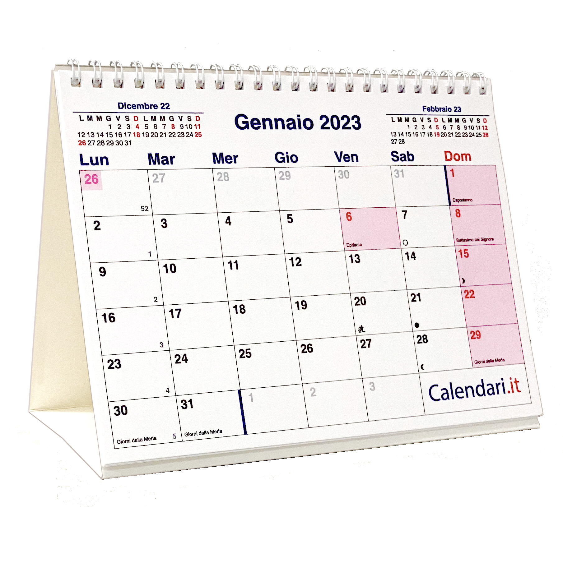 Calendario 2023 Tavolo A Caselle 20x15 Cm Calendariit Calendari