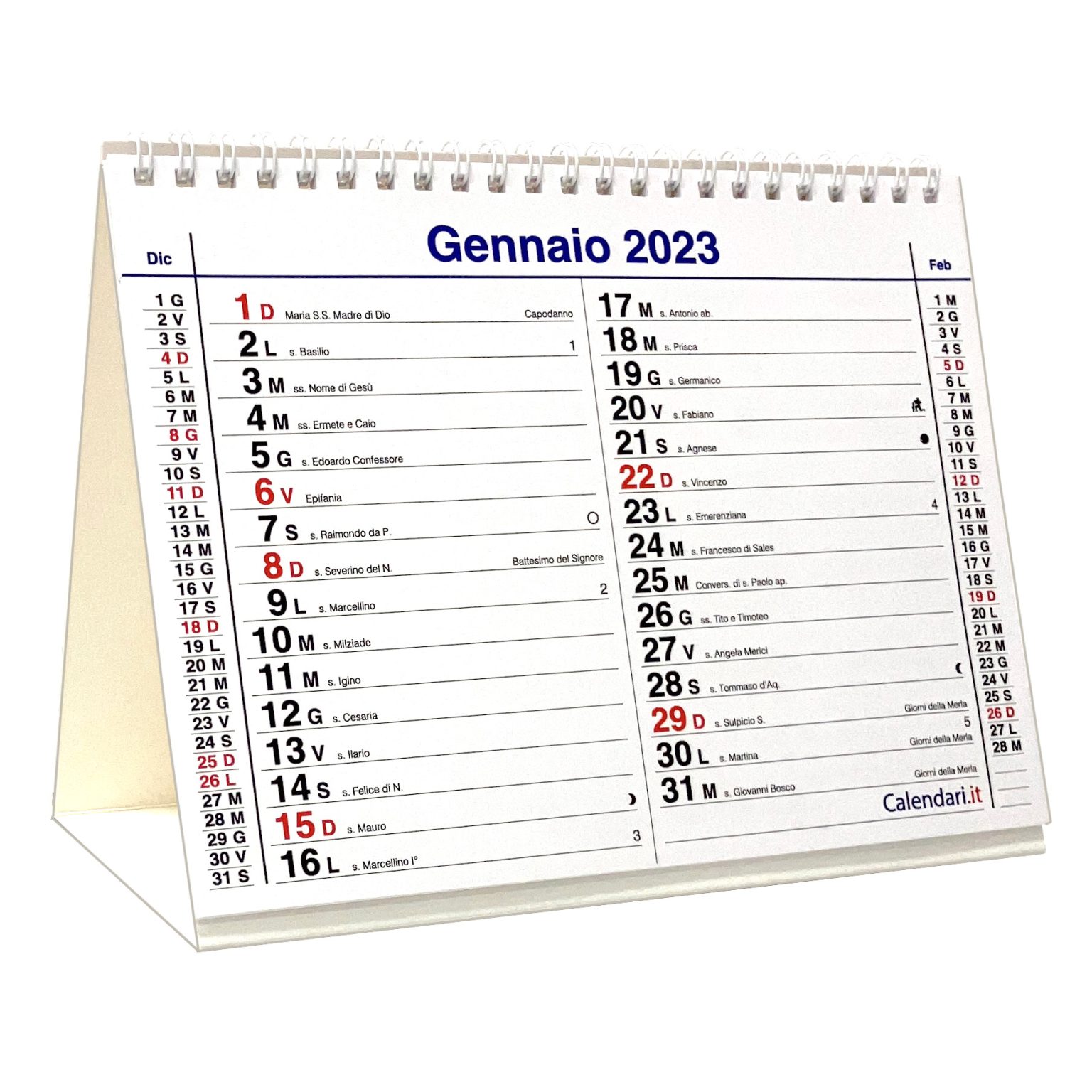 Calendario 2022 Con 12 Mesi A Caselle Tabellare Orizzontale Mensile
