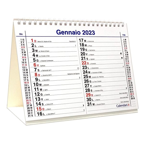 calendario 2023 tavolo scrivania santi appunti 3 mesi ufficio casa lavoro calendari it