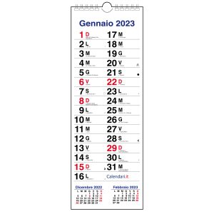 calendario 2023 muro stretto santi lune spirale slim calendari it