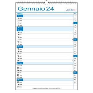 CALENDARIO FAMILY FAMIGLIA 2024 1 COLONNA PERSONA