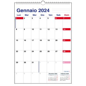 calendario 2024 caselle verticale muro 12 mesi calendari it