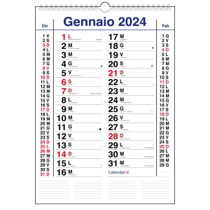 Calendari e agende stampabili per l'anno 2024 A4, A3 in PDF e PNG -  7calendar