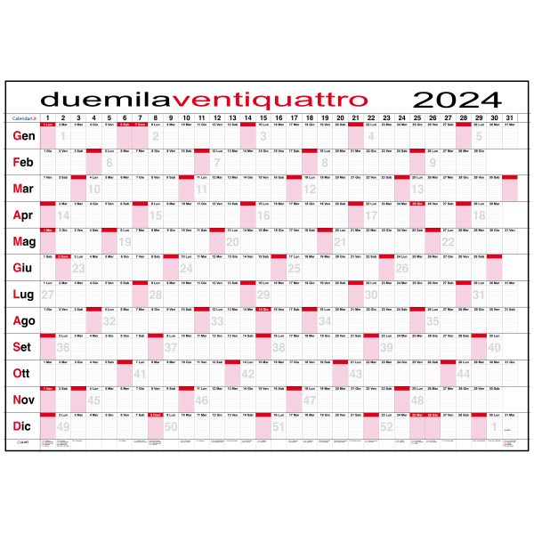 calendario 2024 da muro planner grande tutto anno ufficio casa lavoro calendari it