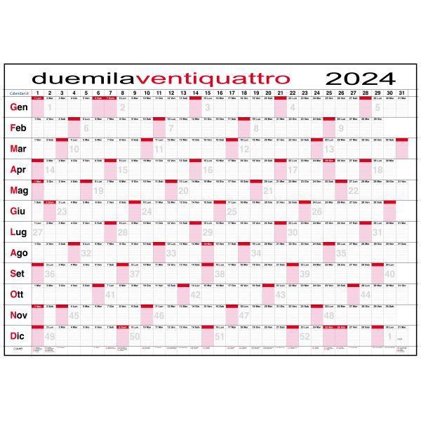 calendario 2024 da muro planner grande tutto anno ufficio casa lavoro calendari it