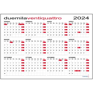 calendario 2024 da muro tabellare tutto anno grande ufficio casa lavoro calendari it