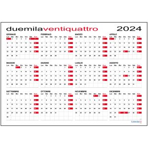 calendario 2024 da muro tabellare tutto anno grande ufficio casa lavoro calendari it