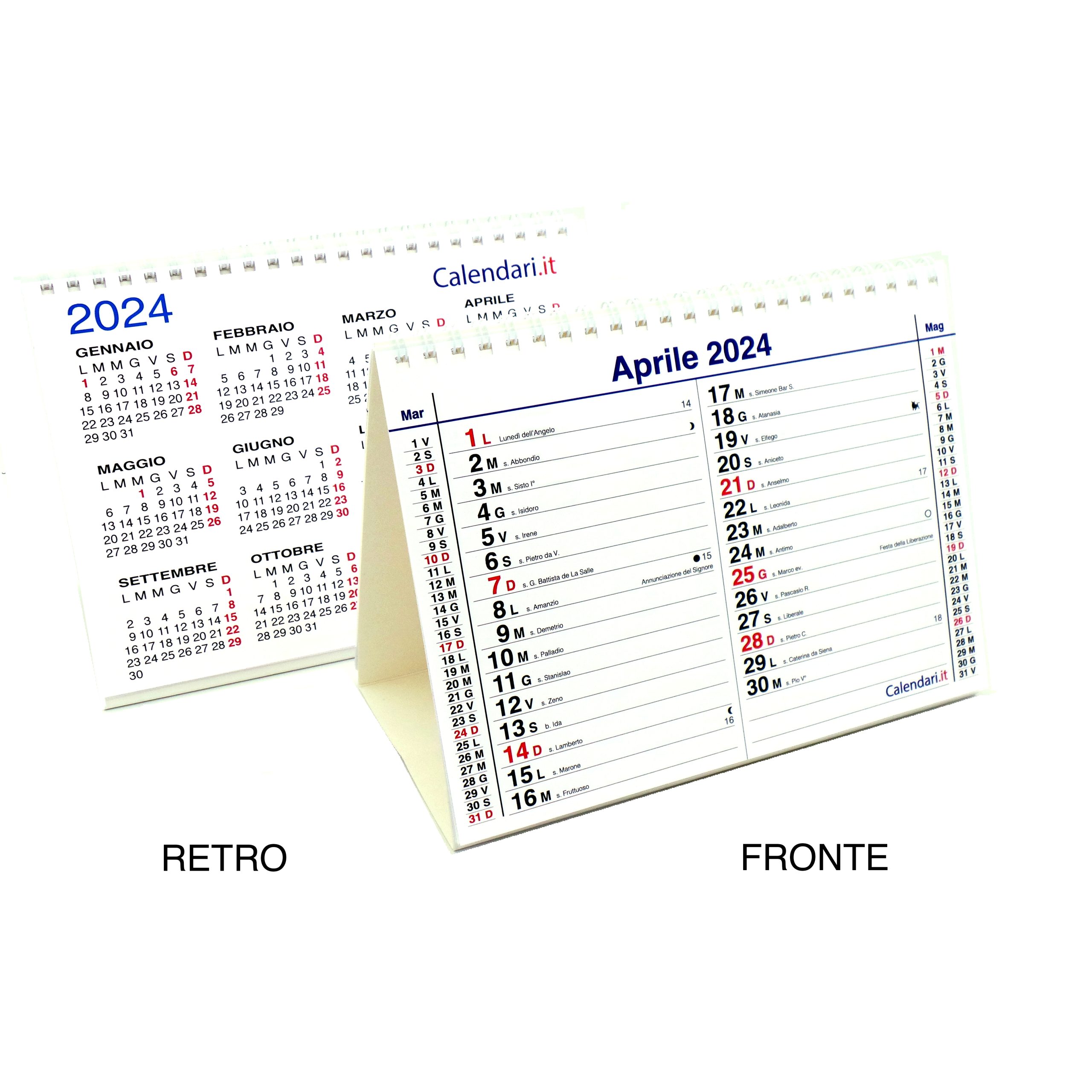 calendario 2024 tavolo santi line scrivania ufficio appunti calendari it