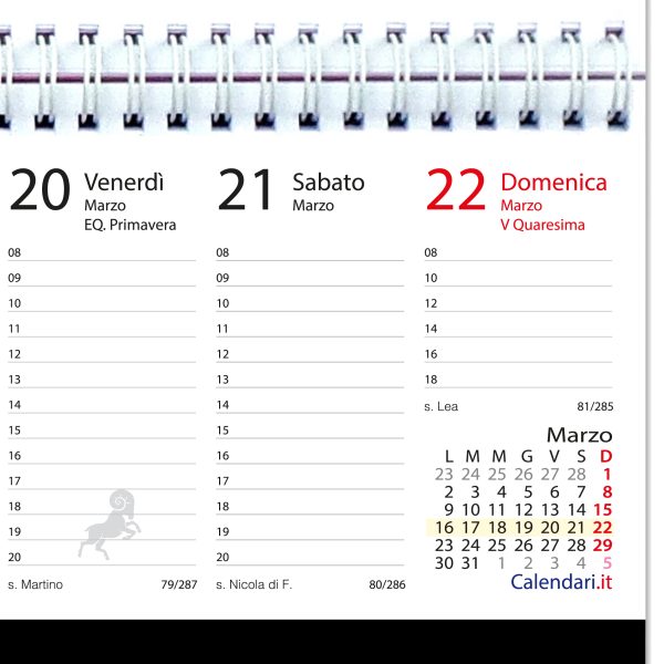 Agenda 2026 settimanale 10 colori planning da ufficio orizzontale con spirale - immagine 4