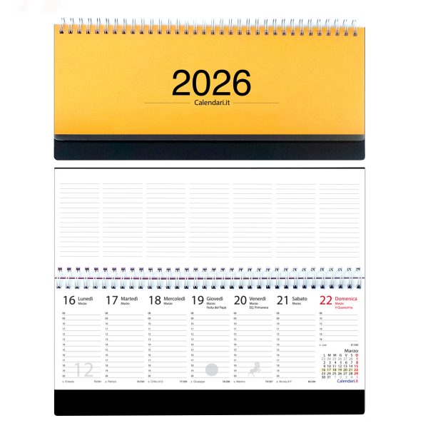 Agenda 2026 settimanale 10 colori planning da ufficio orizzontale con spirale - immagine 10
