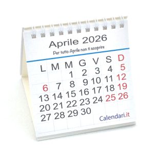 Calendario 2026 tavolo MINI con aforismi 10x10x10 cm