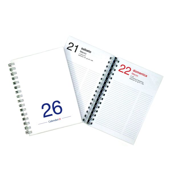 Agenda 2026 Giornaliera 365 giorni verticale 15x21 cm 10 colori con spirale - immagine 9
