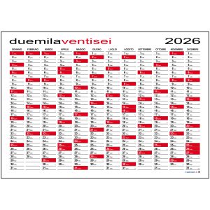 Calendario 2026 Planner planning da muro 118x84 cm Maxi o 84x60 cm standard calendario 2026 annuale