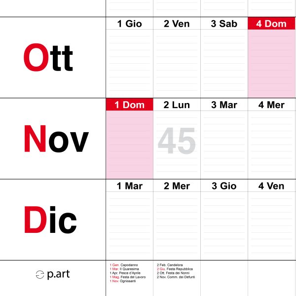 Calendario 2026 Caselle giornaliero planner 118x84 cm planning da muro maxi - immagine 3