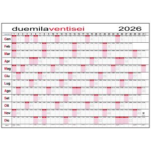 Calendario 2026 Caselle giornaliero planner 118x84 cm planning da muro maxi