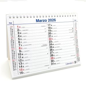 Calendario 2026 tavolo olandese santi e lune 20x15 cm