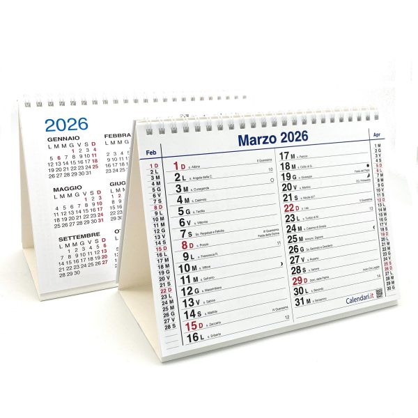Calendario 2026 tavolo olandese santi e lune 20x15 cm - immagine 2