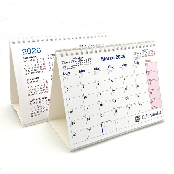 Calendario 2026 tavolo a caselle 20x15 cm - immagine 2