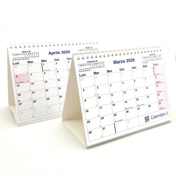 Calendario 2026 tavolo a caselle 20x15 cm - immagine 3