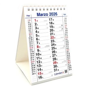 Calendario 2026 tavolo olandese a 3 mesi a piramide 10x15 cm