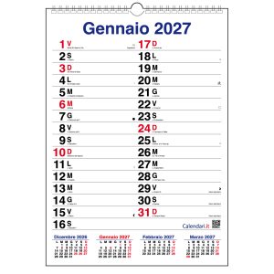 Calendario 2027 da muro Olandese XL con più spazio per scrivere.