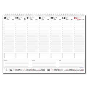 Planner sottomano agenda settimanale 2027 grande da scrivania A3 - 42x30 cm