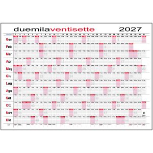 Calendario 2027 Caselle giornaliero planner 118x84 cm planning da muro maxi