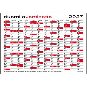 Calendario 2027 Planner planning da muro 118x84 cm Maxi o 84x60 cm standard calendario 2027 annuale