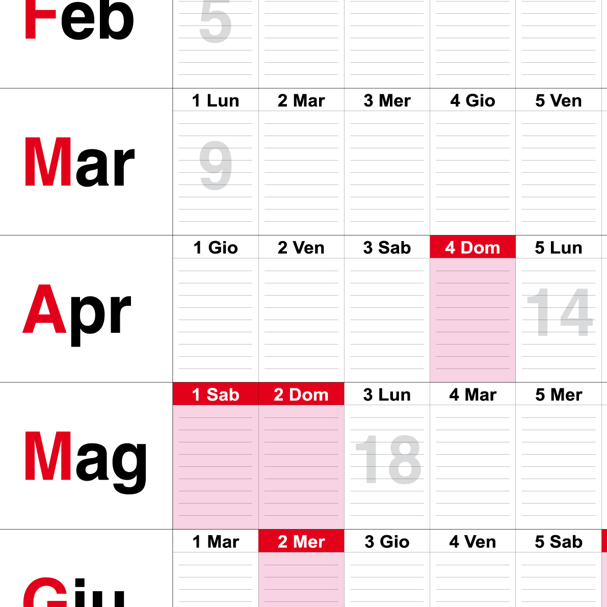 Calendario 2027 Caselle giornaliero planner 118x84 cm planning da muro maxi - immagine 3