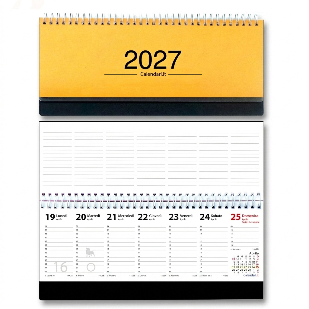 Agenda 2027 settimanale 10 colori planning da ufficio orizzontale con spirale - immagine 11