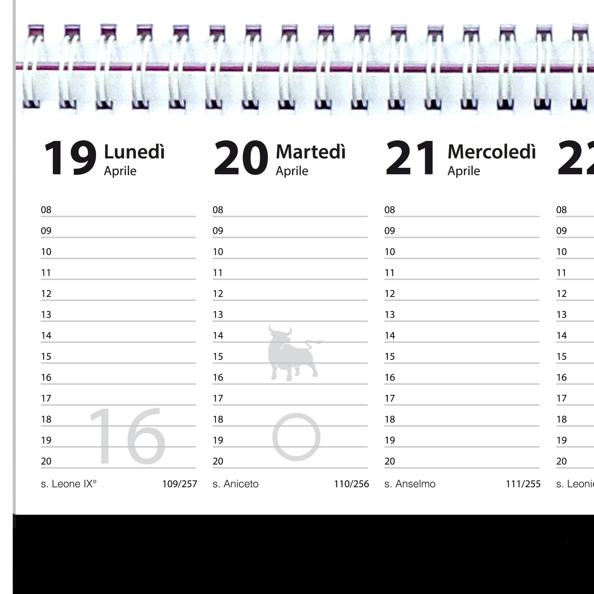 Agenda 2027 settimanale 10 colori planning da ufficio orizzontale con spirale - immagine 2