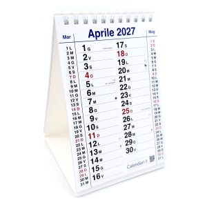 Calendario 2027 tavolo olandese a 3 mesi a piramide 10x15 cm